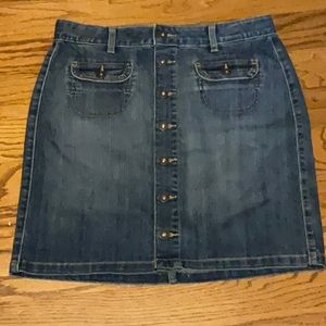 Tommy Hilfiger Denim Button Down Mini Skirt